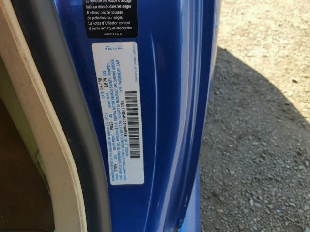 3VWBB61C7WM021333 - 1998 VOLKSWAGEN NEW BEETLE 蓝色 照片 10