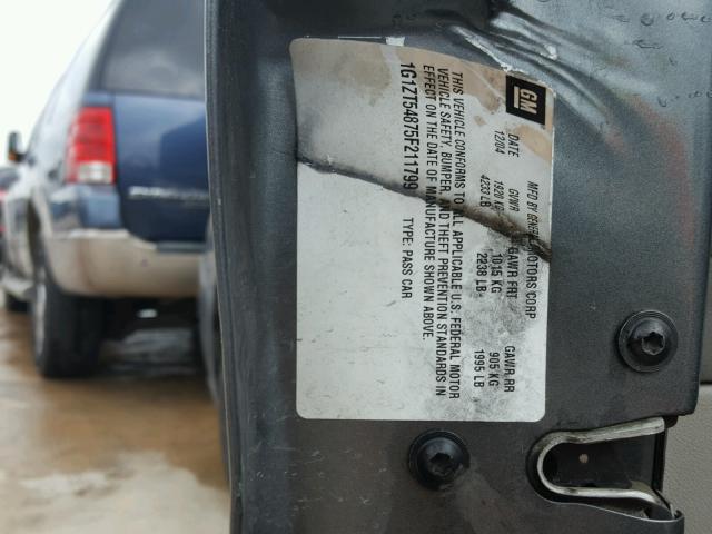 1G1ZT54875F211799 - 2005 CHEVROLET MALIBU LS ნაცრისფერი ფოტო 10