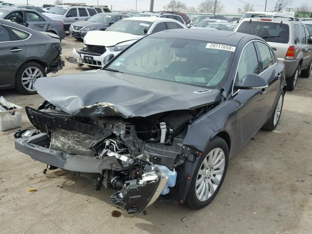 2G4GS5EV2C9211958 - 2012 BUICK REGAL PREM GRAY photo 2