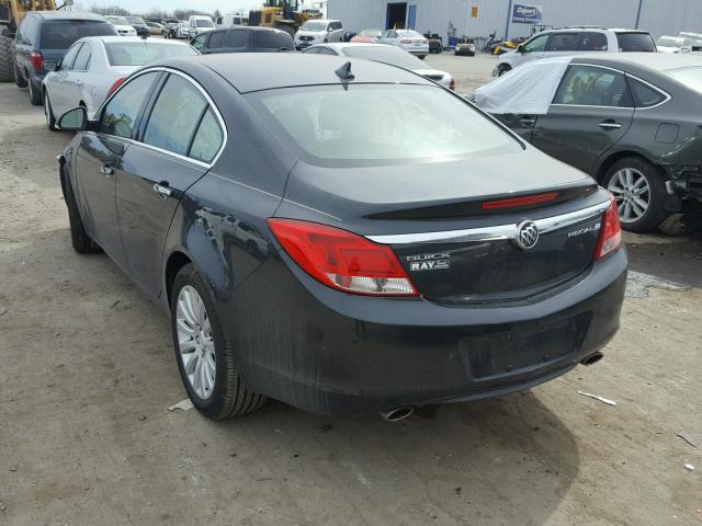 2G4GS5EV2C9211958 - 2012 BUICK REGAL PREM GRAY photo 3