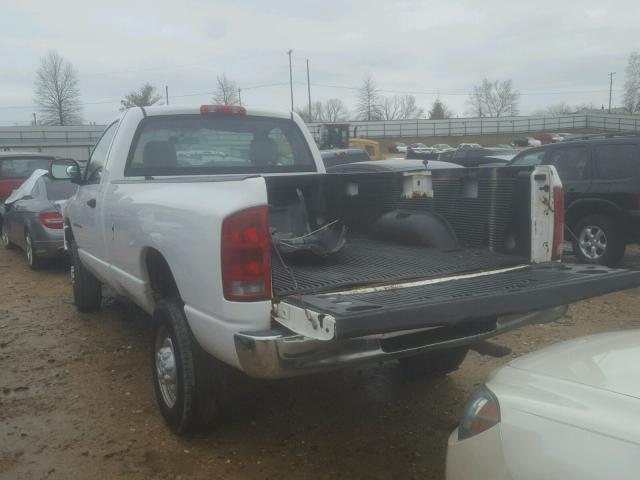 3D7KS26D55G858453 - 2005 DODGE RAM 2500 S WHITE photo 3