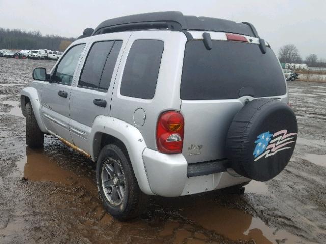1J4GL38K33W569384 - 2003 JEEP LIBERTY RE SILVER photo 3