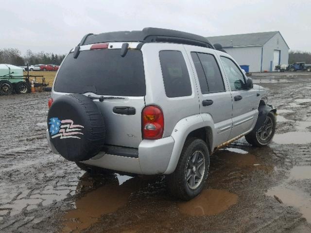 1J4GL38K33W569384 - 2003 JEEP LIBERTY RE SILVER photo 4