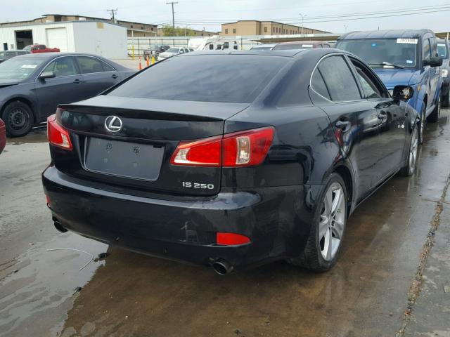 JTHBF5C20D5191749 - 2013 LEXUS IS 250 BLACK photo 4