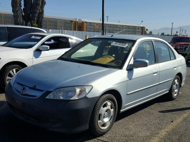 JHMES96674S000442 - 2004 HONDA CIVIC HYBR BLUE photo 2