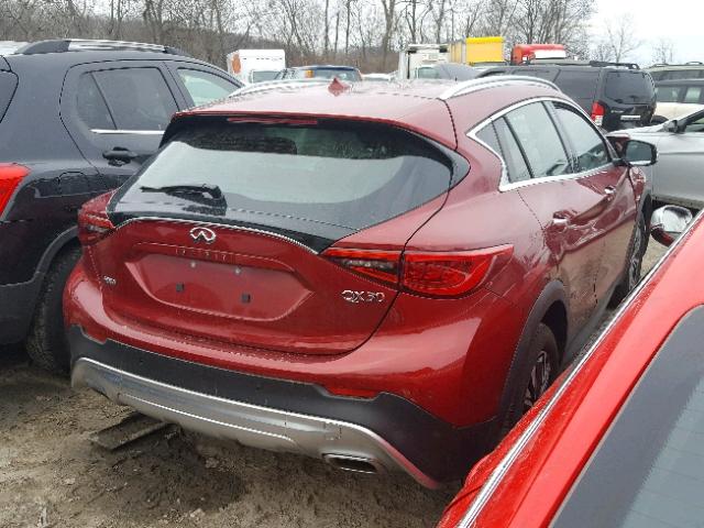 SJKCH5CR2JA056916 - 2018 INFINITI QX30 BASE RED photo 4