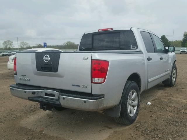 1N6BA0ED2BN322319 - 2011 NISSAN TITAN S SILVER photo 4