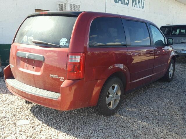 2D4RN4DE4AR159491 - 2010 DODGE GRAND CARA RED photo 4