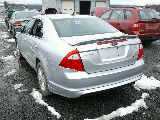 3FAHP0HA3CR157964 - 2012 FORD FUSION SE SILVER photo 3