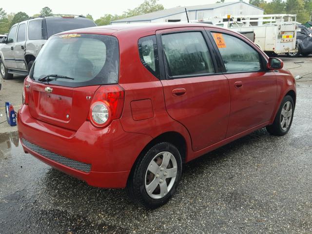 KL1TD6DE9AB132374 - 2010 CHEVROLET AVEO LS RED photo 4