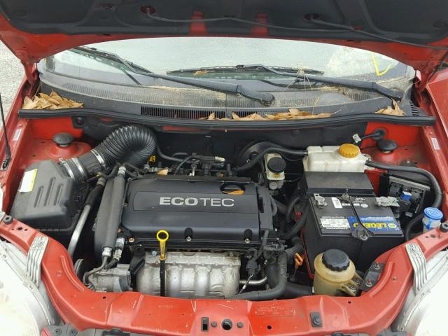 KL1TD6DE9AB132374 - 2010 CHEVROLET AVEO LS RED photo 7
