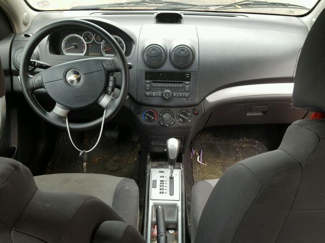 KL1TD6DE9AB132374 - 2010 CHEVROLET AVEO LS RED photo 9