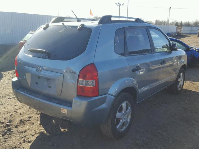 KM8JM12B77U563333 - 2007 HYUNDAI TUCSON GLS BLUE photo 4