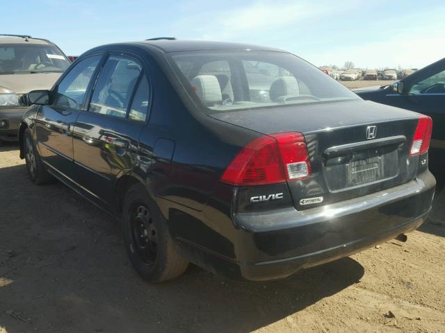 2HGES16644H623321 - 2004 HONDA CIVIC LX BLACK photo 3