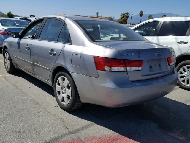 5NPET46CX7H233287 - 2007 HYUNDAI SONATA GLS SILVER photo 3