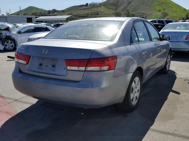 5NPET46CX7H233287 - 2007 HYUNDAI SONATA GLS SILVER photo 4