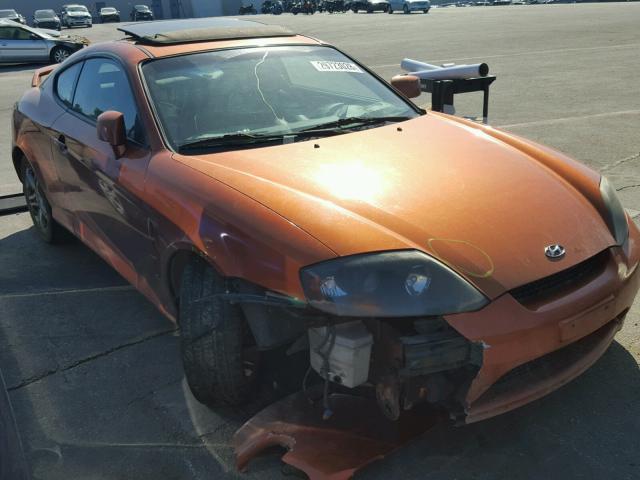 KMHHN65F06U195664 - 2006 HYUNDAI TIBURON GT ORANGE photo 1