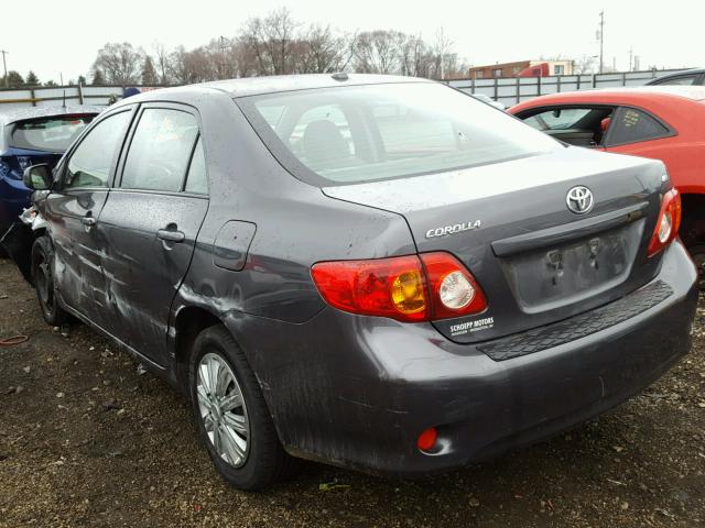 JTDBL40EX99039321 - 2009 TOYOTA COROLLA BA GRAY photo 3