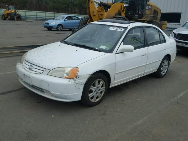 2HGES26743H612333 - 2003 HONDA CIVIC EX WHITE photo 2