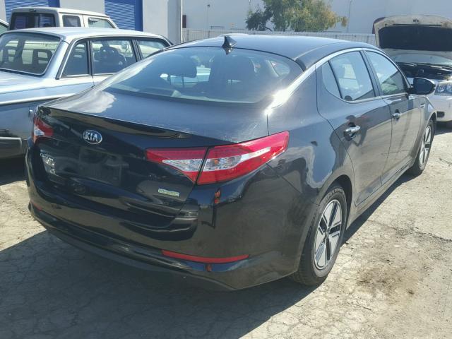 KNAGM4AD2D5039626 - 2013 KIA OPTIMA HYB BLACK photo 4