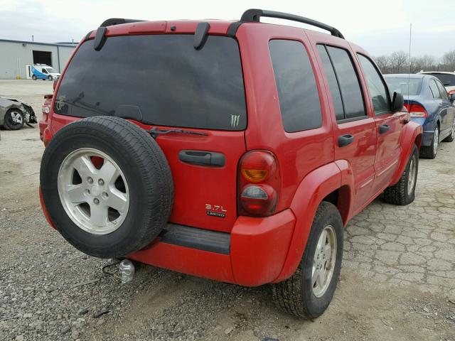 1J4GK58K64W209381 - 2004 JEEP LIBERTY LI RED photo 4