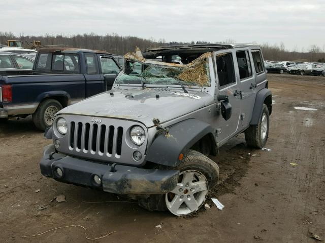 1C4HJWDGXHL596268 - 2017 JEEP WRANGLER U GRAY photo 2