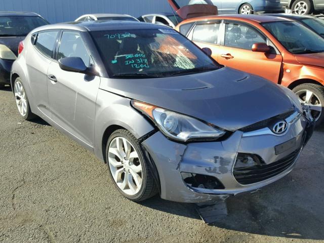 KMHTC6AD6CU046952 - 2012 HYUNDAI VELOSTER B GRAY photo 1