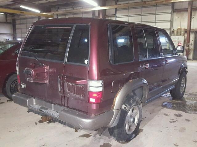 JACDJ58X8Y7J15735 - 2000 ISUZU TROOPER S MAROON photo 4