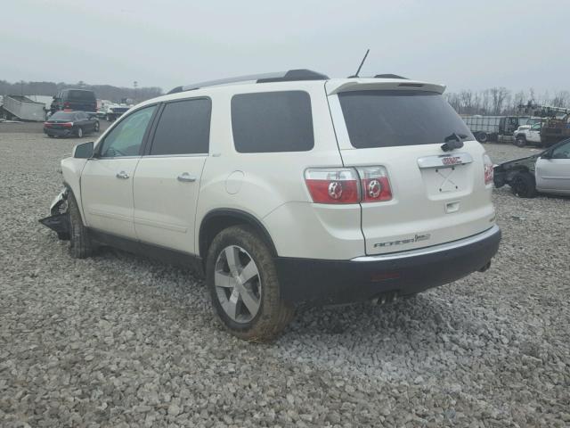 1GKKVRED2BJ398145 - 2011 GMC ACADIA SLT WHITE photo 3