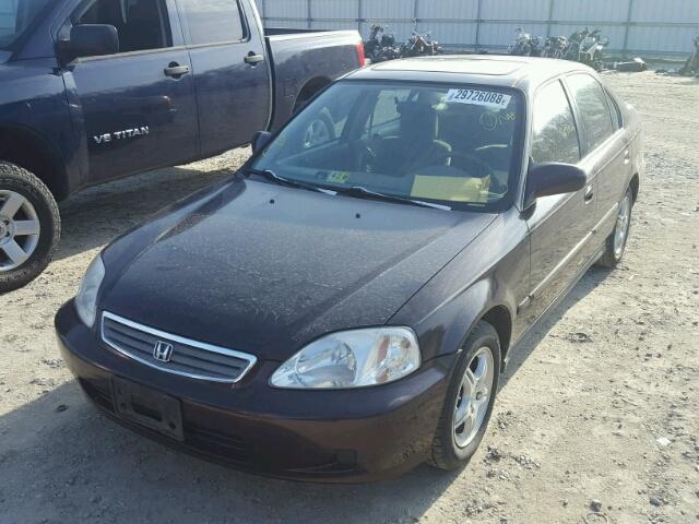 1HGEJ8646YL016677 - 2000 HONDA CIVIC EX Bənövşəyi foto 2