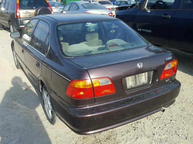 1HGEJ8646YL016677 - 2000 HONDA CIVIC EX Bənövşəyi foto 3