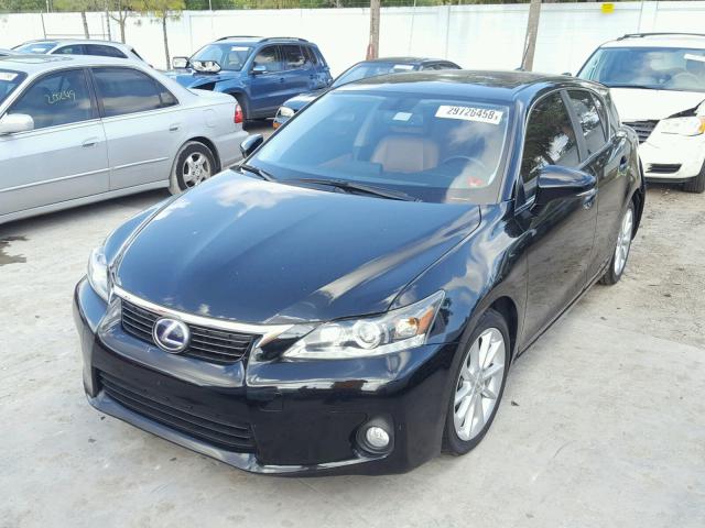 JTHKD5BH3C2070838 - 2012 LEXUS CT 200 BLACK photo 2