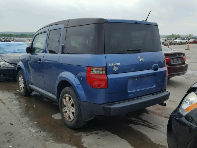 5J6YH18787L012161 - 2007 HONDA ELEMENT EX BLUE photo 3