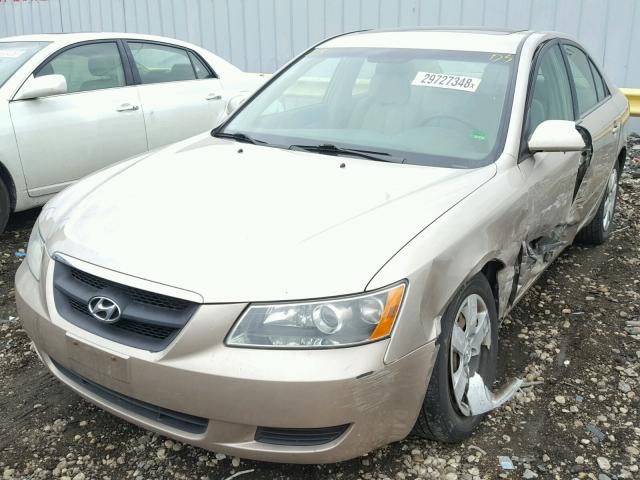 5NPET46F88H389601 - 2008 HYUNDAI SONATA GLS BEIGE photo 2