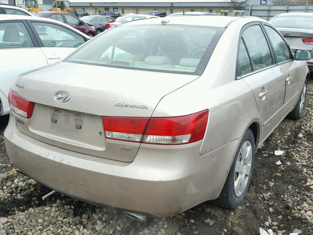 5NPET46F88H389601 - 2008 HYUNDAI SONATA GLS BEIGE photo 4