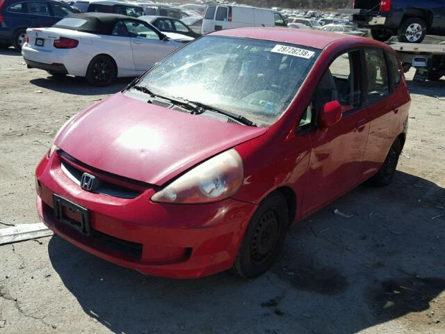 JHMGD38407S036733 - 2007 HONDA FIT RED photo 2