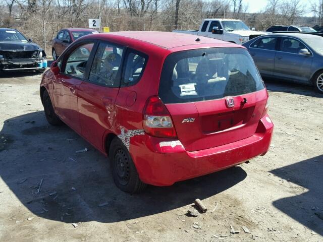 JHMGD38407S036733 - 2007 HONDA FIT RED photo 3