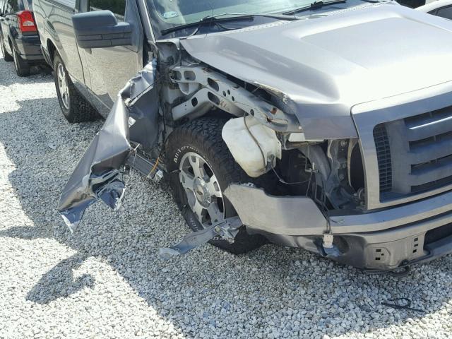 1FTRF14869KA73628 - 2009 FORD F150 GRAY photo 9