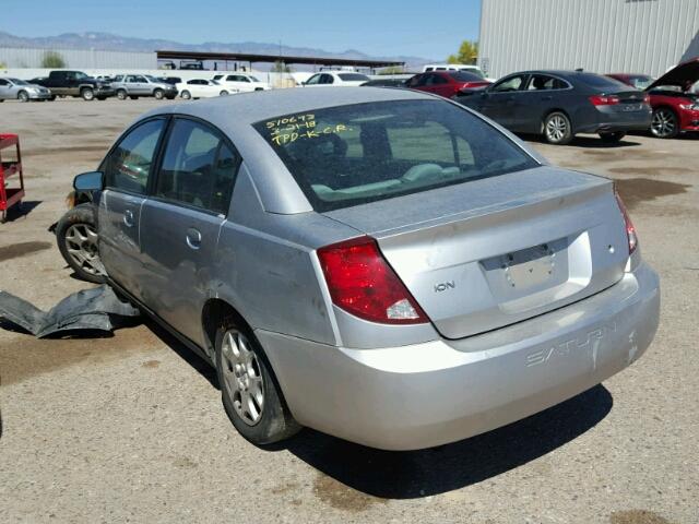 1G8AJ52F73Z157499 - 2003 SATURN ION LEVEL SILVER photo 3