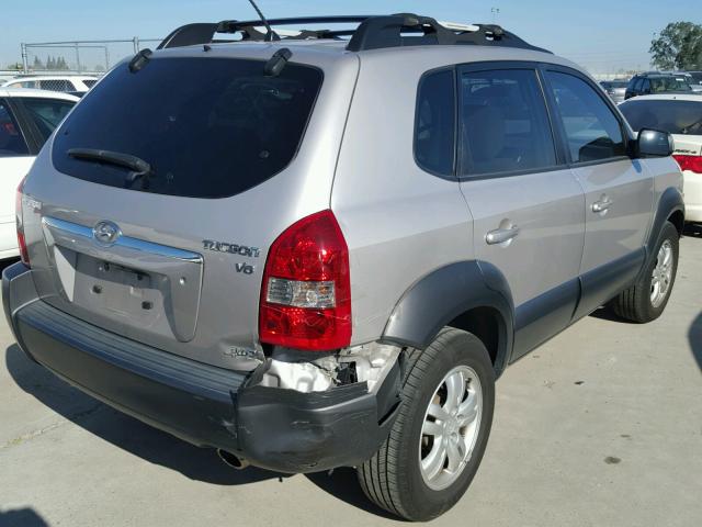 KM8JN72D36U328220 - 2006 HYUNDAI TUCSON GLS SILVER photo 4