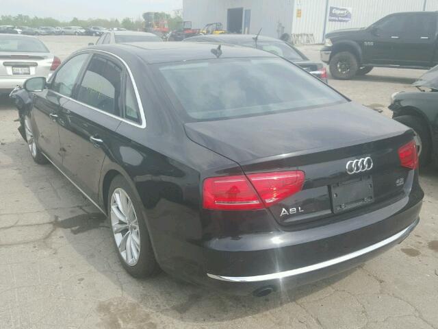 WAURVAFD1BN005784 - 2011 AUDI A8 L QUATT BLACK photo 3