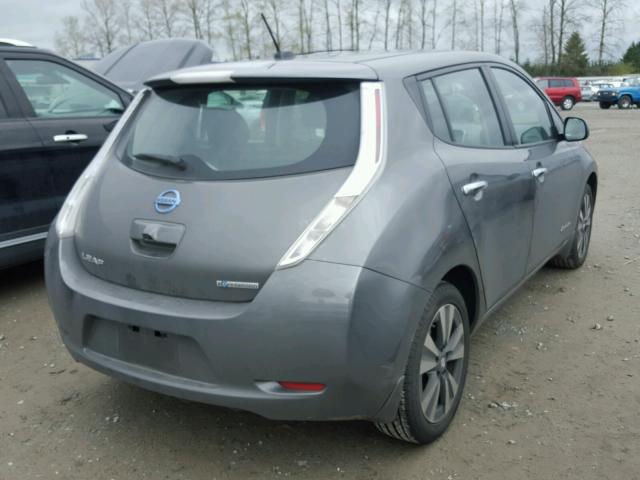 1N4BZ0CP7GC314136 - 2016 NISSAN LEAF SV GRAY photo 4