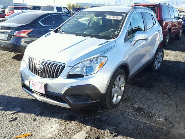 KL4CJASB1FB257318 - 2015 BUICK ENCORE SILVER photo 2