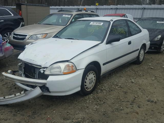 1HGEJ6223TL065787 - 1996 HONDA CIVIC DX WHITE photo 2