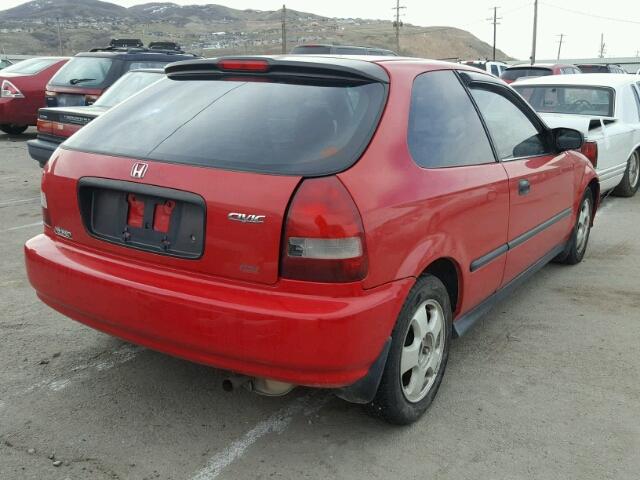 2HGEJ6329XH113097 - 1999 HONDA CIVIC CX RED photo 4