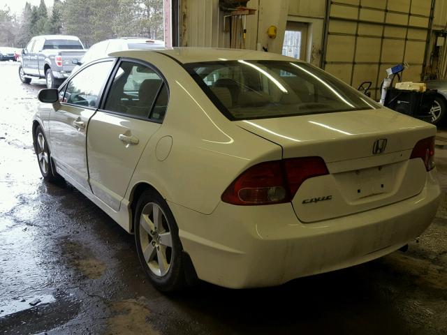 1HGFA16817L007334 - 2007 HONDA CIVIC EX თეთრი ფოტო 3