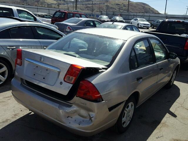 1HGES16541L050409 - 2001 HONDA CIVIC LX TAN photo 4