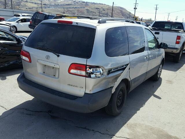 4T3ZF19C43U553243 - 2003 TOYOTA SIENNA CE SILVER photo 4