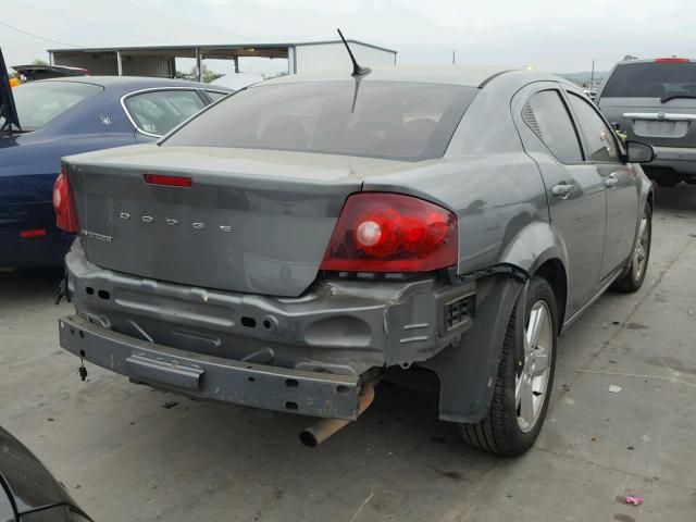 1C3CDZAB3DN529865 - 2013 DODGE AVENGER SE GRAY photo 4