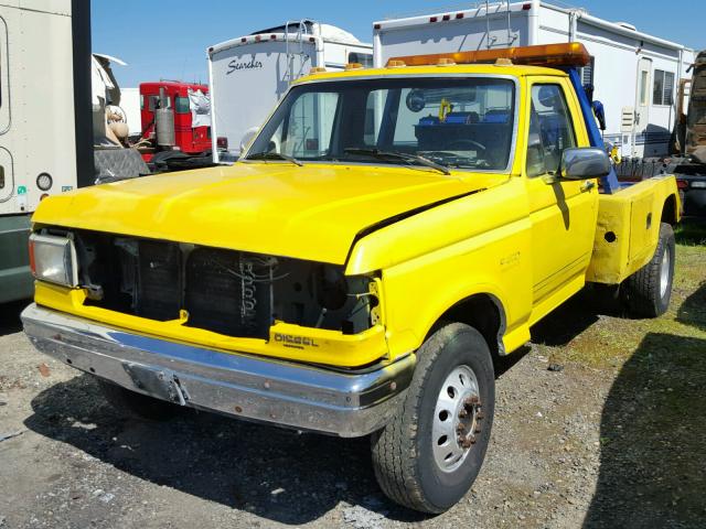 2FDLF47M9LCA23927 - 1990 FORD F SUPER DU YELLOW photo 2